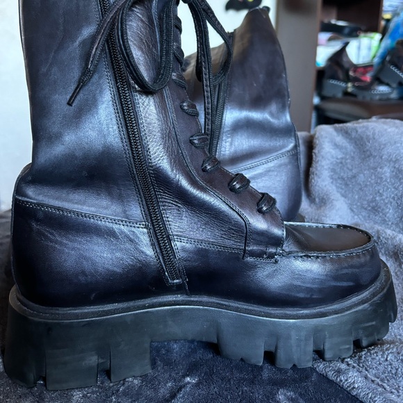 Free People Jones Lug Sole Black Combat Boot - Picture 8 of 12